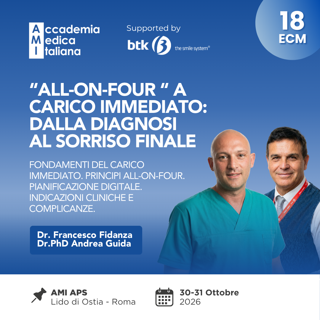 “ALL‑ON‑FOUR “ A CARICO IMMEDIATO: DALLA DIAGNOSI AL SORRISO FINALE