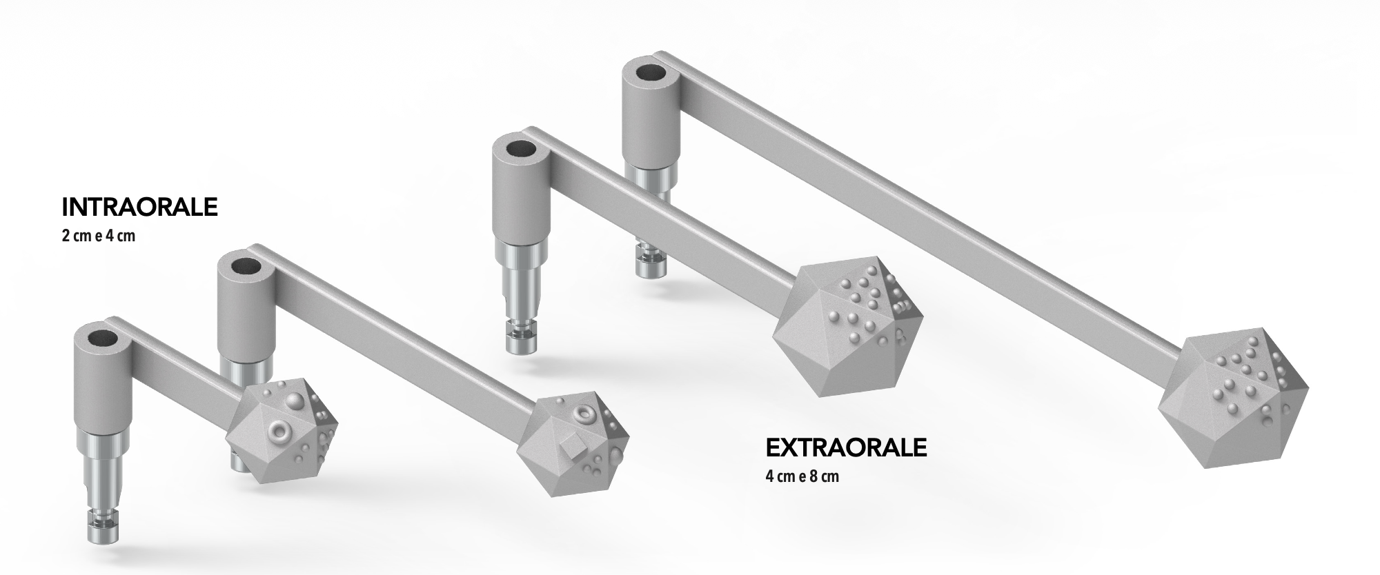 Bracci GeoXact intraorali 2 e 4 cm ed extraorali 4 e 8 cm